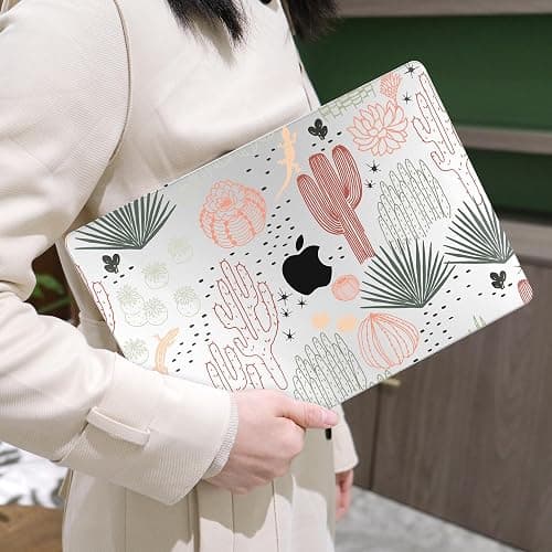 MEEgoodo Case for MacBook Pro 13 inch, Laptop Hard Shell Case with Keyboard & Camera Cover, Cacti thumbnail 6
