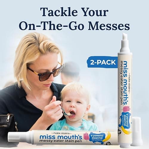 Miss Mouth's Messy Eater Stain Treater Pen - 2 Pack To Go Instant Stain Remover Pen - Newborn & Baby Essentials - On-The-Go & Travel Essentials thumbnail 2