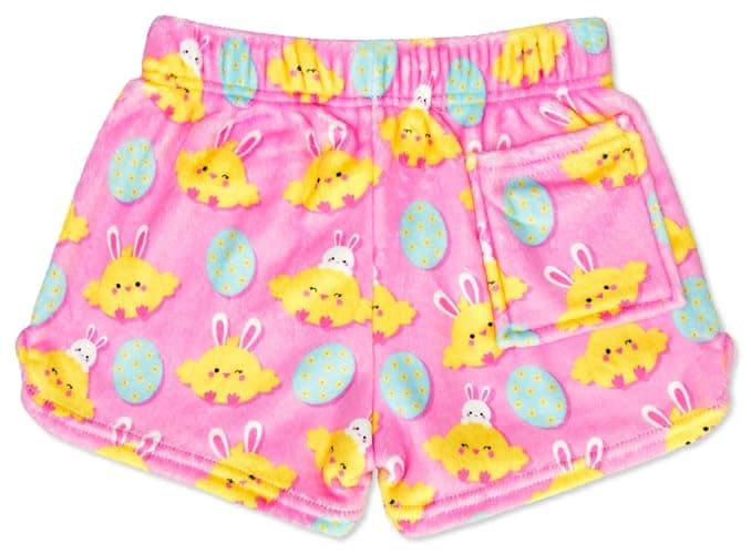 iscream Big Girls Silky Soft Fun Print Plush Fleece Shorts - Kawaii Besties Collection thumbnail 3