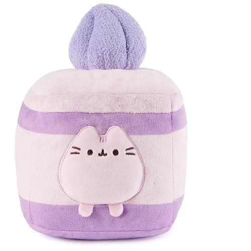 GUND Pusheen Lavender Spongecake Plush, Squishy Toy, Collectible Plush Toy, Dessert Plush, Cat Stuffed Animal for Ages 8 and Up, Purple, 6” - Image 1