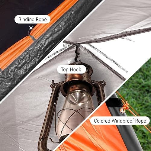 2 Person Camping Tent 4 Person Tents for Camping Windproof Tents for Camping Hiking Backpacking Traveling 2/3/4 Family People Tents for Camping Portable Tent with Carry Bag thumbnail 7