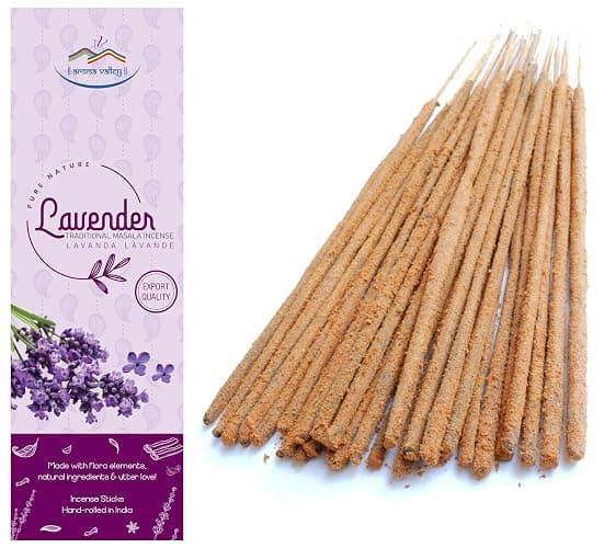 Aroma Valley Lavender Incense Sticks - Traditional Handcrafted Masala Incense - 40 to 50 Sticks Approx. - Image 1