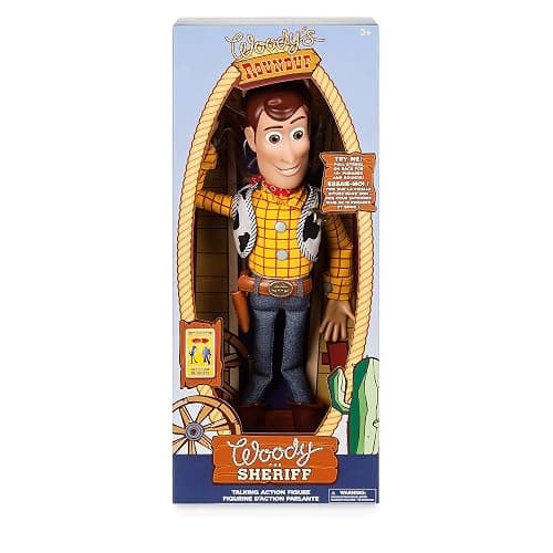 Disney Store Official Sheriff Woody Talking Action Figure from Toy Story, Features Sounds and Phrases from The Movies, Interacts with Other Figures and Toys thumbnail 5