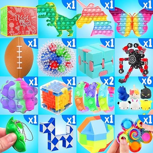 Fidget Toys Set, 160 Pack Sensory Toys Party Favors Kids Autism Autistic Children, Classroom Treasure Box Chest Prizes Pinata Stuffer Gifts Small Mini Bulk Toy Carnival ADHD - 160 Pack thumbnail 2