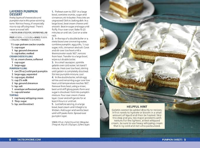 Taste of Home Pumpkin Mini Binder: 101 Fall Recipes for Desserts, Soups, and More (TOH Mini Binder) thumbnail 9