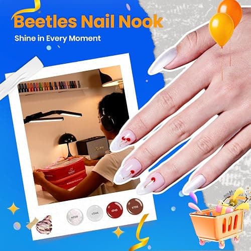 Beetles Fall Nail Fest Gel Nail Polish Set - Nail Nook 119 PCS 100 Colors Gel Polish Kit Base Glossy Matte Glitter Top Coat Neon Glitter Pearl Cat Eye White Red Pink Nude Nails Gift for Women thumbnail 4