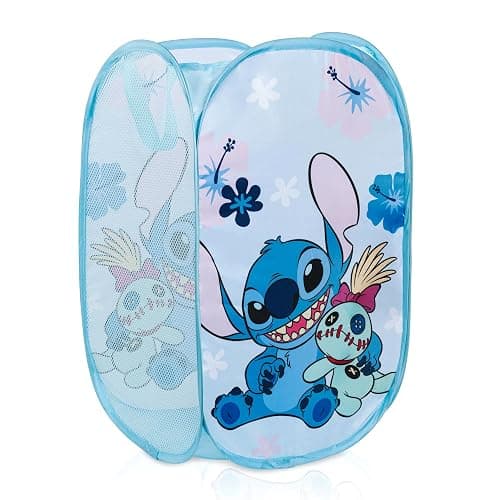 Jay Franco Disney Lilo and Stitch Pop Up Hamper - Mesh Laundry Basket/Bag with Durable Handles - Storage for Clothes and Toys thumbnail 4