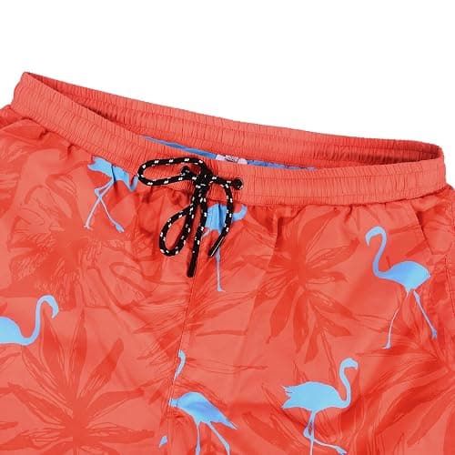 M'annswear Men's Printed Swim Trunks Quick Dry Board Shorts, Elastic Waist Drawstring with Mesh Lining Zipper Pockets thumbnail 5