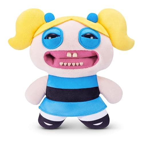 Fuggler Powerpuff Girls 9-Inch Plush Toy (Bubbles) by ZURU – Funny Ugly Monster Stuffed Animal with Human-Like Teeth, Collectible Plush for Kids, Tweens, Teens, Adults & Cartoon Fans - Image 1