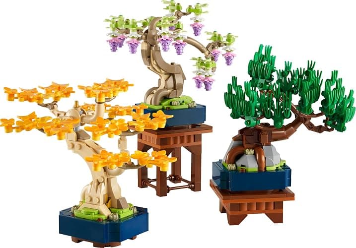 LEGO Botanicals Mini Bonsai Trees - Gingko, Black Pine & Wisteria Artificial Plants with Display Stands - DIY Home Decor Model Kit - Gift for Adults - 10373 thumbnail 9