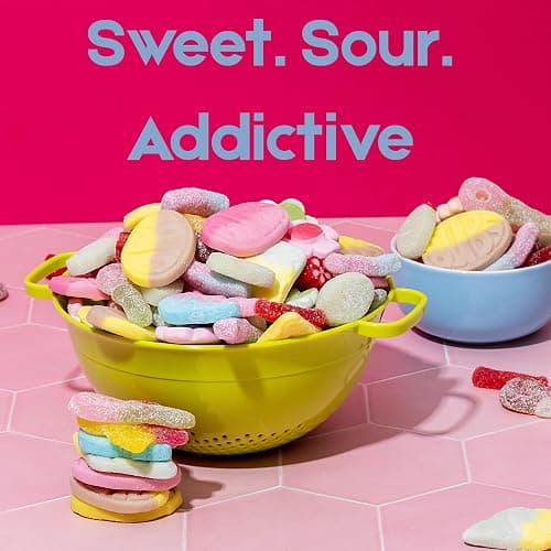 Bubs Swedish Candy Mix - Authentic Sweet and Sour Swedish Gummies - 1 Pound of Gummy Candy From Sweden - Bubs Rombs, Bubs Ovals, Big Swedish Candy Skulls, Fizzy Bottles - A Candy Gift for Candy Lovers thumbnail 4