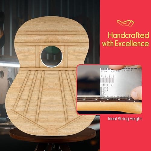 Pyle 30-Inch Beginner Acoustic Guitar Kit, 6-String Classical Style Travel Guitar for Kids & Adults - Includes Shoulder Strap, Strings, Picks, Tuning Pitch Pipe & Storage Gig Bag - Handcrafted Wood thumbnail 5
