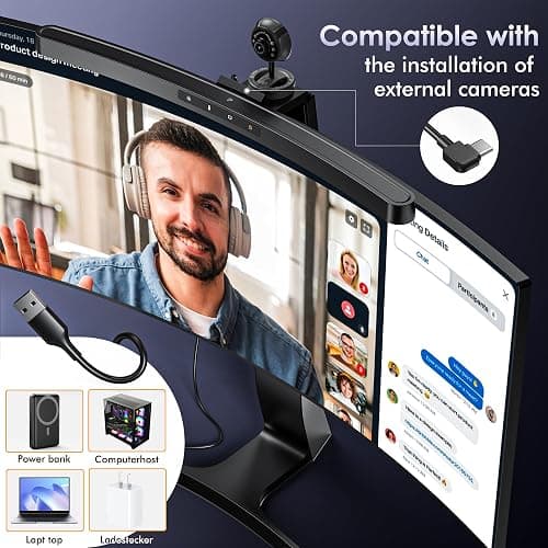 Quntis USB Lampada Monitor Curvo da 45CM con Controllo a Sfioramento e Telecomando, Luce Monitor con Oscuramento Automatico per la Cura Degli Occhi, Luce Anti-Blu, Antiriflesso, Salvaspazio thumbnail 5