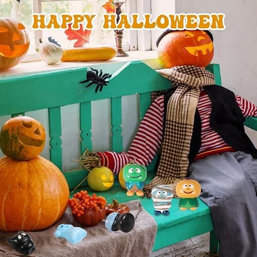 New 6 Packs-Halloween Squishies Toys Slow Rising Party Favors:Pumpkin,Zombie,Black Cat,Mummy,Vampire,Ghost Halloween Treat Bag Classroom Prizes,Stress Relief Toys for Kids Toddlers Gift thumbnail 6