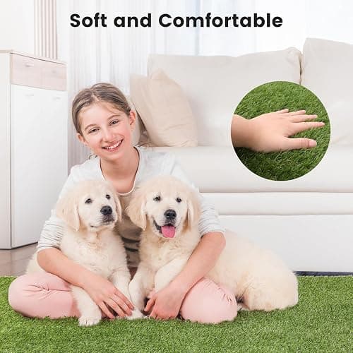 Yinoos 36" x 24" Fake Grass Mat for Dogs, Premium Washable Artificial Turf Grass Rug for Patio Lawn Balcony Door Dog Pet Pee Potty Training thumbnail 6