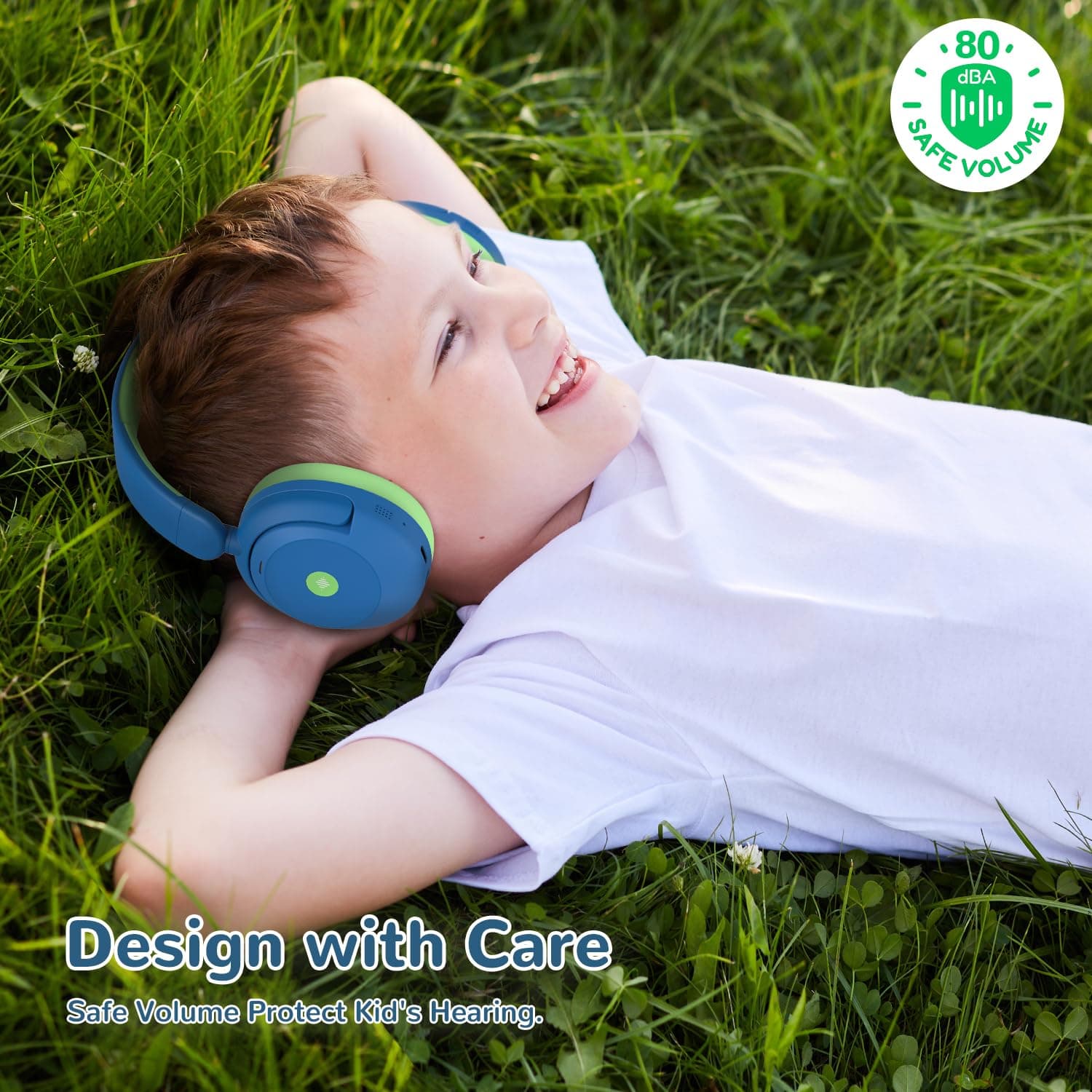 iClever BTH20 Kids Noise Cancelling Headphones, 60H Play Time,Type C Fast Charging, Safe Volume 80dBA, Bluetooth5.4, Award-Winning Kids Headphones Wireless for iPad Tablet Airplane, Blue thumbnail 6