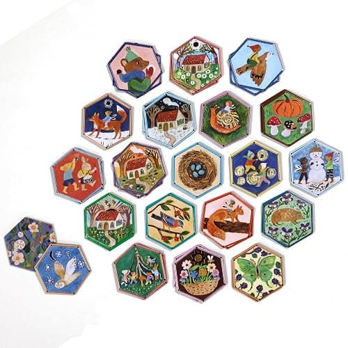 eeBoo: Memory & Matching Game - Cottage Fairies - 20 Hexagon-Shaped Matching Pairs, Nature Themed Concentration Tile Game, Kids Ages 3+, 1-4 Players thumbnail 4
