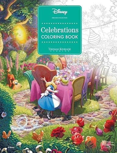 Disney Dreams Collection Thomas Kinkade Studios Celebrations Coloring Book - Image 1