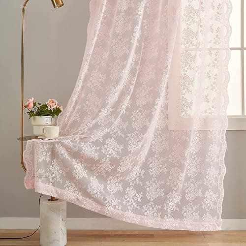 Pink Sheer Curtain - Image 1