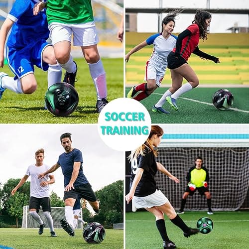 MGZFEZN Youth Soccer Ball Size 4, Kids Outdoor Play Game Training Practice Soccer Ball for Teen Boy Girl Indoor Outdoor with 1 Pump 1 Net Bag and 1 Gift Box thumbnail 5