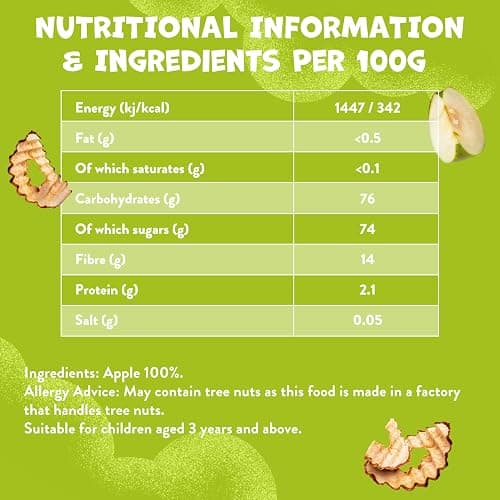 Goodies Apple Chips Kids Fruit Snack, 100% fruit, High in Fibre, No Added Sugar, 3+ Years, 15 g (Pack of 5) thumbnail 2