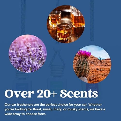 CE Craft Hanging Car Air Freshener – Fragrance Oil Diffuser with Essential Oils – Long-Lasting Aromatherapy Scents for Automobiles – 4 Pack, Masculine thumbnail 8