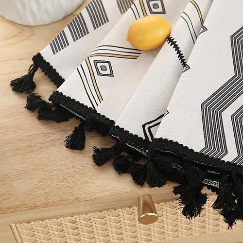 ColorBird 100% Boho Blackout Curtains 2 Panels 84 Inch Black White Western Southwest Aztec Thermal Black Out Patterned Curtain Drapes for Living Room Bedroom thumbnail 8