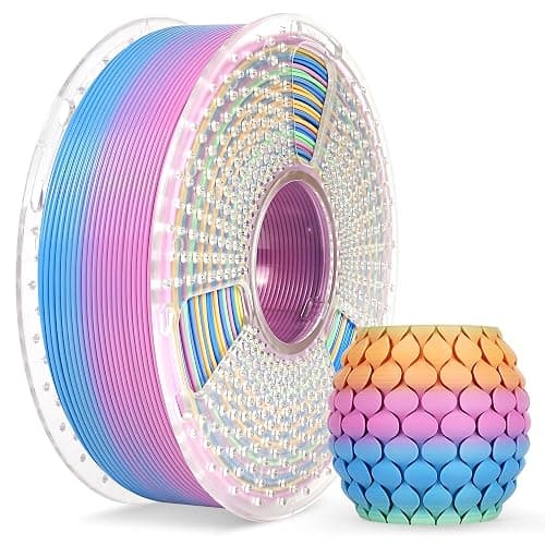 SUNLU 3D Printer Filament,Rainbow PLA Filament 1.75mm,1KG (Rainbow PLA 04) | Multicolor Gradient 3D Filament, Neatly Wound 3D Printing Filament, Dimensional Accuracy +/-0.02mm - Image 1