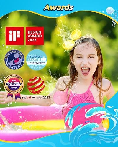 SOPPYCID Reusable Water Balloons for Kids,12 PCS Magnetic Refillable Water Bombs Pool Toys, Outdoor Water Toys Self-Sealing Splash Balls for Kids & Adult Activities, Summer Fun Party Games thumbnail 9