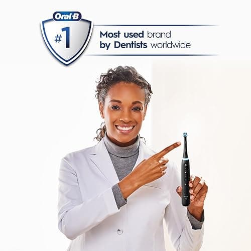 Oral-B iO Series 5 Rechargeable Electric Toothbrush with Visible Pressure Sensor to Protect Gums, 2 Minute Timer, 5 Cleaning Settings, 1 Replacement Toothbrush Heads, and Travel Case, Black thumbnail 10