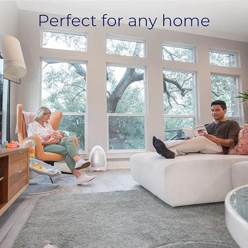 EyeVac Home Touchless Vacuum Automatic Dustpan - Great for Sweeping Pet Hair Food Dirt Kitchen - Ultra Fast & Powerful, No More Bending Down, Bagless, Corded, Automatic Sensors, 1000 Watt (White) thumbnail 6