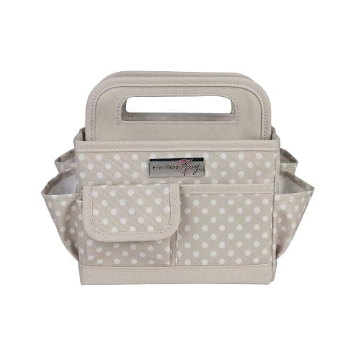 Everything Mary Desktop Tote Organizer – Tan Dot Craft Caddy – Portable Bag for Sewing, Scrapbooking, Art Supplies, DIY Projects & Creative Tool Organization thumbnail 6