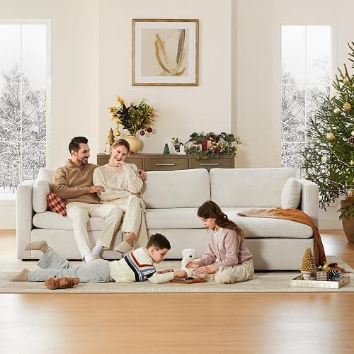 CHITA Oversized Modular Sectional Sofa, FSC Certified L Shaped Sectional Couches for Living Room, 112 inch Width,4 Seat Modular Sofa with Storage Ottoman, Linen - L Shape Sofa - Linen thumbnail 3