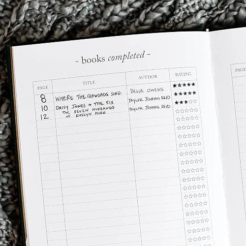 Duncan & Stone Reading Journal for Book Lovers, Daily Log, Teal, 120pg | Linen-bound 120-page reading log to track books read & reviews; an ideal book lover & reader gift for women thumbnail 7
