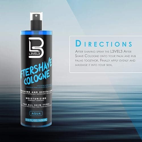 L3 Level 3 After Shave Spray Cologne - Softens Skin - Refreshes and Relieves Face and Skin - Moisturizing Formula Level Three After Shaving 13.5 floz/ 400ml thumbnail 5