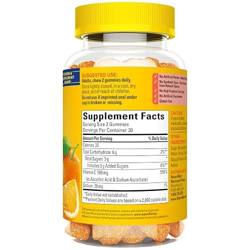 Nature Made Extra Strength Dosage Vitamin C 500 mg per serving, Dietary Supplement for Immune Support, 60 Gummies, 30 Day Supply thumbnail 7