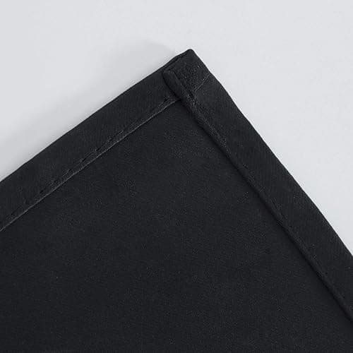 LEMOMO Blackout Curtains 52 x 84 inches Long Black Curtains Set of 2 Panels Thermal Insulated Room Darkening Curtains for Bedroom thumbnail 7
