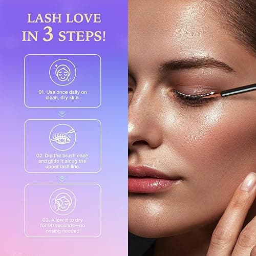 VieBeauti Lash Serum for Eyelash Growth: Eyelash Growth Serum with Advanced Formula to Boost Longer Fuller and Thicker Looking Lashes - Vegan & Cruelty-Free for Sensitive Eyes 3mL thumbnail 6