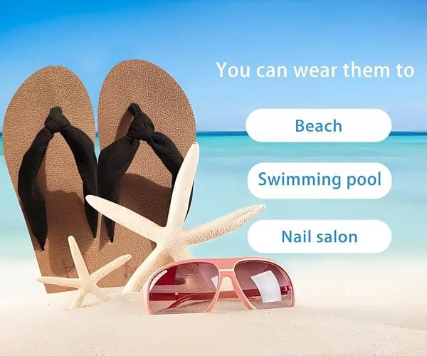KuaiLu Flip Flops for Women with Arch Support Yoga Mat Comfortable Summer Beach Walking Thong Cushion Sandals Slip On Indoor Outdoor thumbnail 8