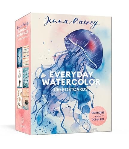 Everyday Watercolor 100 Postcards: Seashores and Ocean Life - Image 1