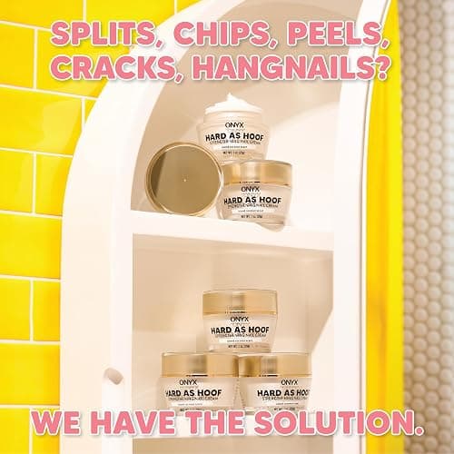 Onyx Professional Hard as Hoof Nail Strengthening Cream, Coconut Scent - Made in USA, Nail Growth and Conditioning Cuticle Cream Stops Splits, Chips, Cracks & Strengthens Nails, 1 oz thumbnail 4
