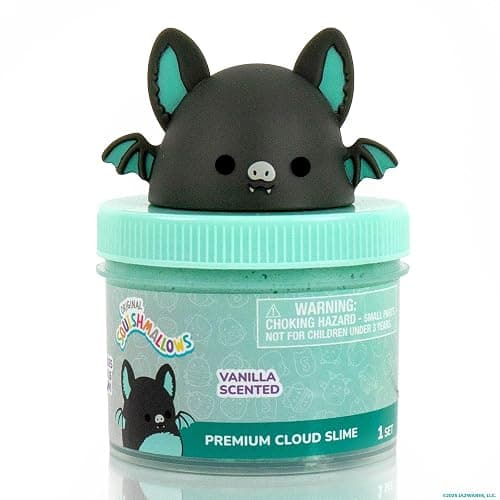 Original Squishmallows Aldous The Fruit Bat Premium Cloud Slime, Vanilla-Scented, 8 oz., Storage Container with Figurine Topper, Rubber Charm, Goodie Bags Stuffers, Kids Party Favors, Sensory Toy thumbnail 8