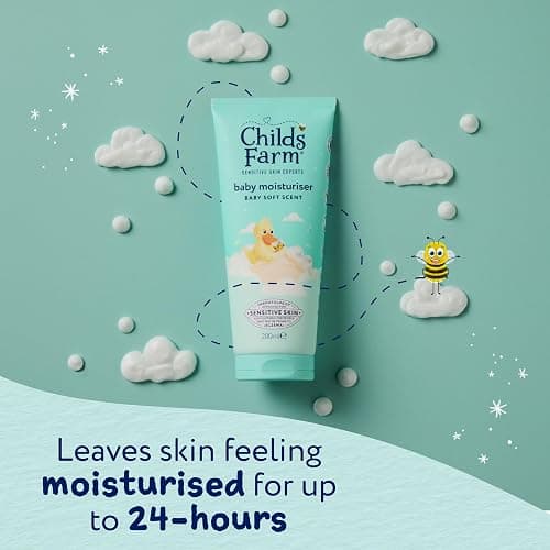 Childs Farm Baby Moisturiser, Baby Soft Scent | Moisturising & Hydrating | Suitable for Newborns with Dry, Sensitive Skin, 200ml (Pack of 2) thumbnail 5