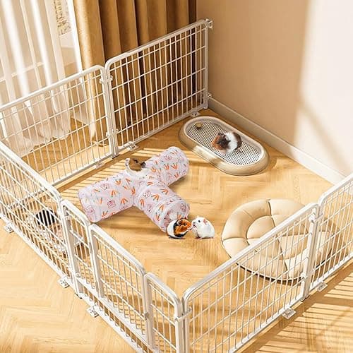 HERCOCCI Rabbit Toys, Bunny Tunnels & Tubes, Collapsible 3 Way Rabbit Hideout Tunnel with Chew Toys for Bunny Guinea Pig Ferret Kitten thumbnail 4