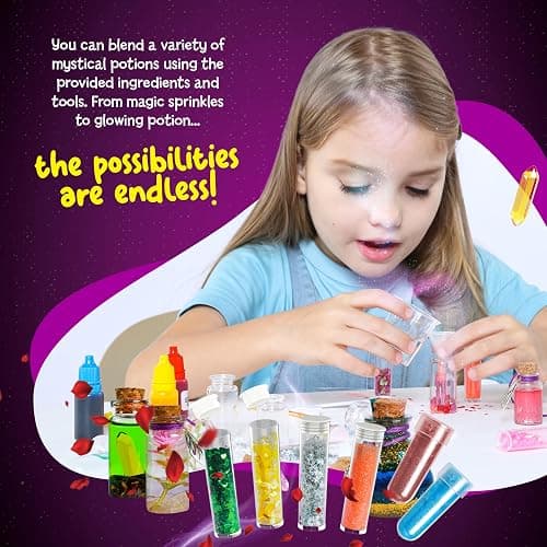 Dan&Darci Fairy Magic Potion Kit for Kids - Christmas Gifts for Girls - 6 7 8 9 10 Year Old Girl Gift Ideas - Toys 8-10 7-8 - Arts and Crafts for Kid Ages 6-8 Years - Magical Workshop Craft Kits thumbnail 5
