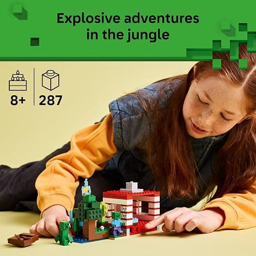 LEGO Minecraft The TNT Jungle House Building Toy - Minecraft Toy for Boys and Girls, Ages 8+ - Gift for Birthdays - Video Game Playset for Fans - 21275 thumbnail 2