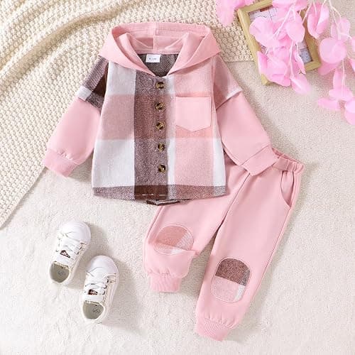 Ledy Champswiin Toddler Girl Boy Hoodie Outfit Long Sleeve Sweatshirt Top with Pants 2Pcs Sweatsuits Fall Winter Clothes Set thumbnail 3