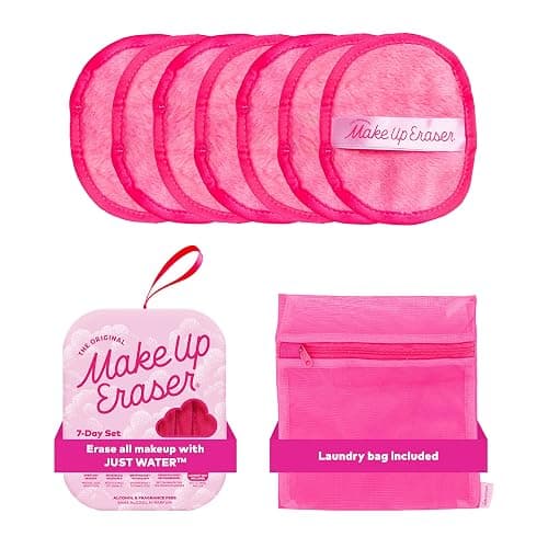 The Original MakeUp Eraser 7-Day Set, Erase All Makeup with Just Water, Including Waterproof Mascara, Eyeliner, Foundation, Lipstick, Sunscreen, and More! Original Pink, 7ct. - Image 1