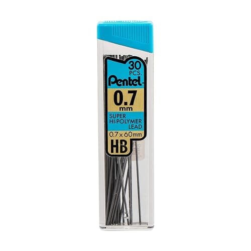 Pentel C27BPHB3K6 Super Hi-Polymer Lead Refills, 0.7mm, HB, Black, 30 per Tube (Pack of 3 Tubes) thumbnail 3