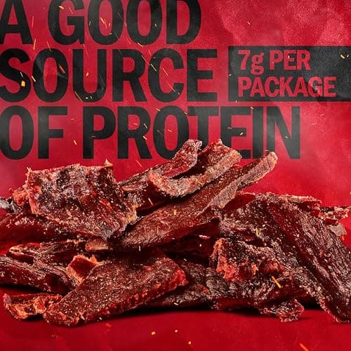 Jack Link's Beef Jerky Multipack - Original - Made with 100% Real Beef - Ready to Eat Real Meat Protein Snacks - 7g Protein per Serving - 0.625 oz Bags (20 Pack) thumbnail 4